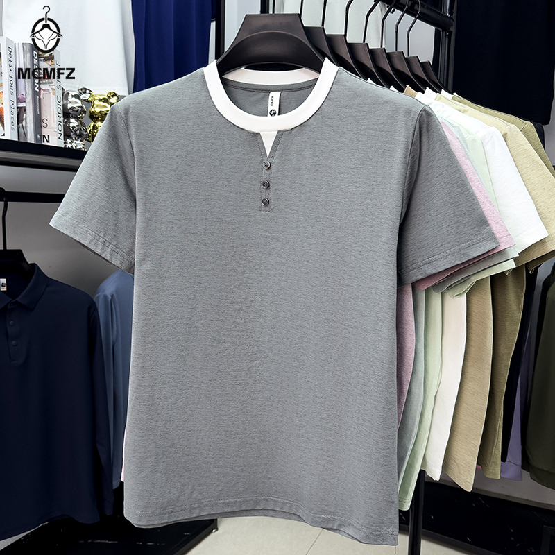 Men Casual Short Sleeve Henley - Street Fashion Style review and price