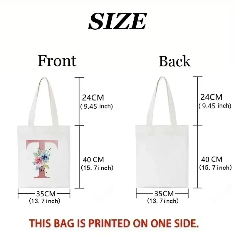 Elegant Floral Alphabet Tote B - Tote Bag Canvas Print review and price