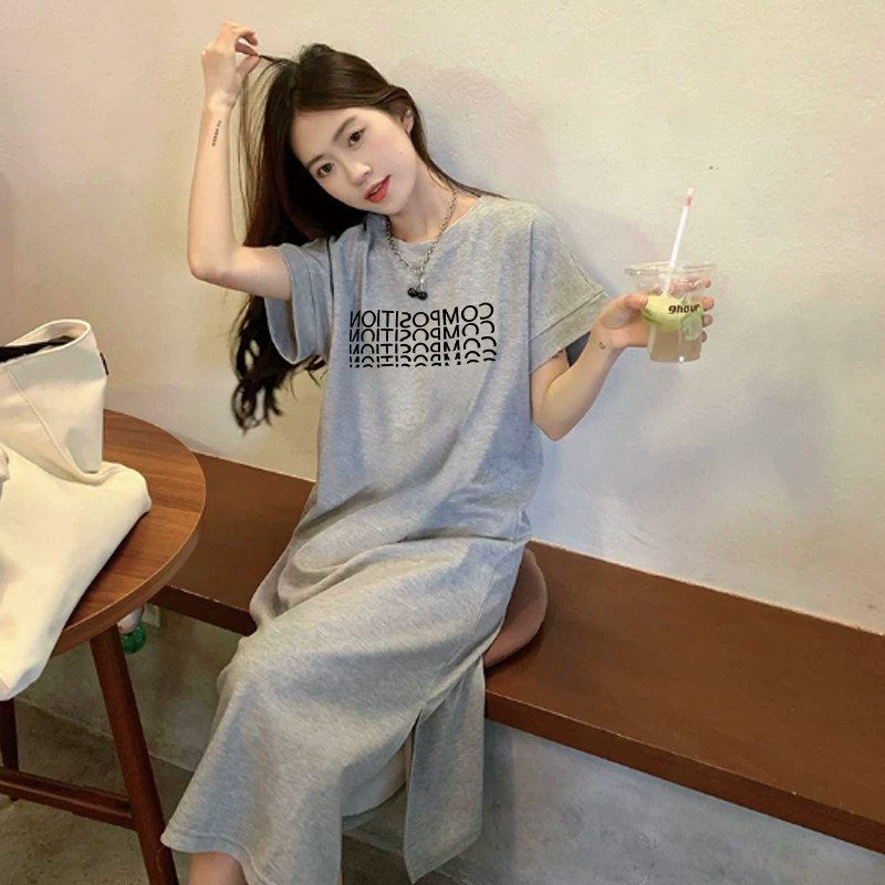 Women's Oversized Slit T-shirt - Street Fashion Plus Size review and price