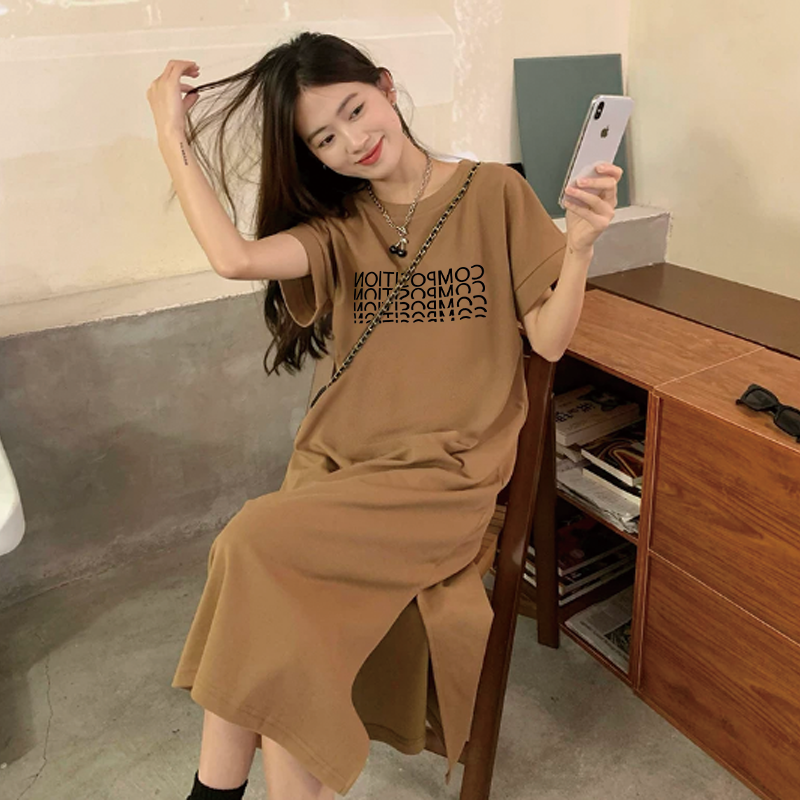 Women's Oversized Slit T-shirt - Street Fashion Plus Size review and price