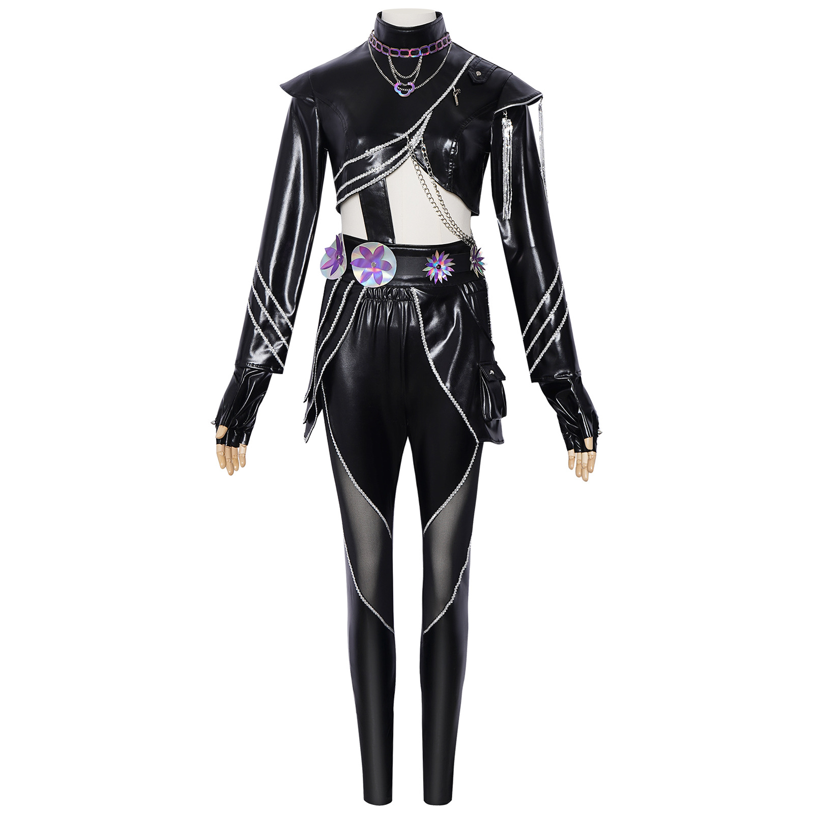 Kpop Outfits Women Black Purpl - Street Fashion Y2K review and price