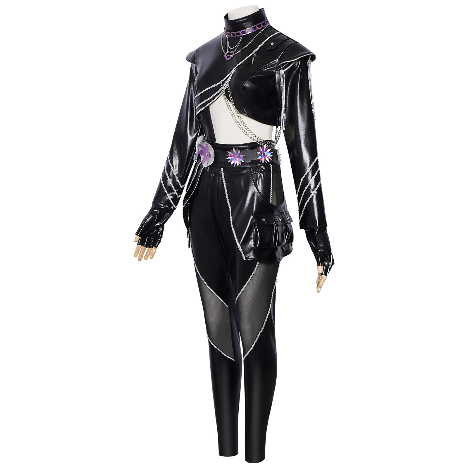 Kpop Outfits Women Black Purpl - Street Fashion Y2K review and price